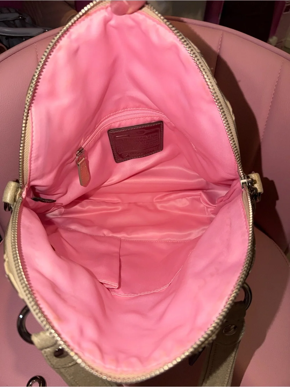 Coach Poppy Signature Dome Satchel in Gold